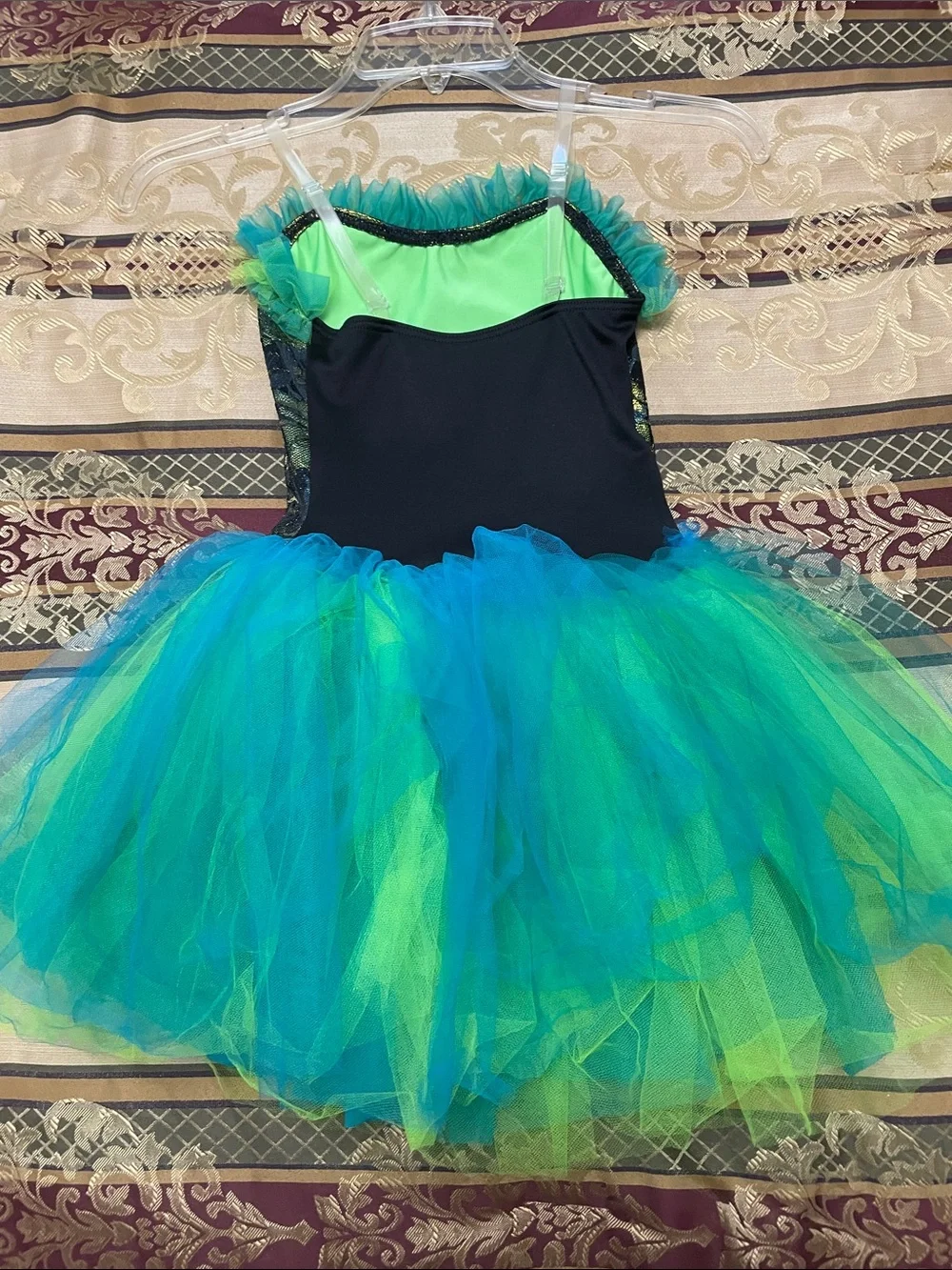 Teal & Lime Tulle Dance Costume Dress - Wolff Fording & Company INT